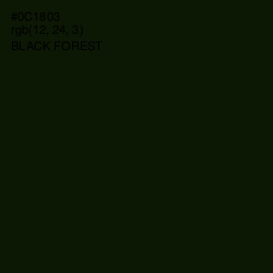 #0C1803 - Black Forest Color Image